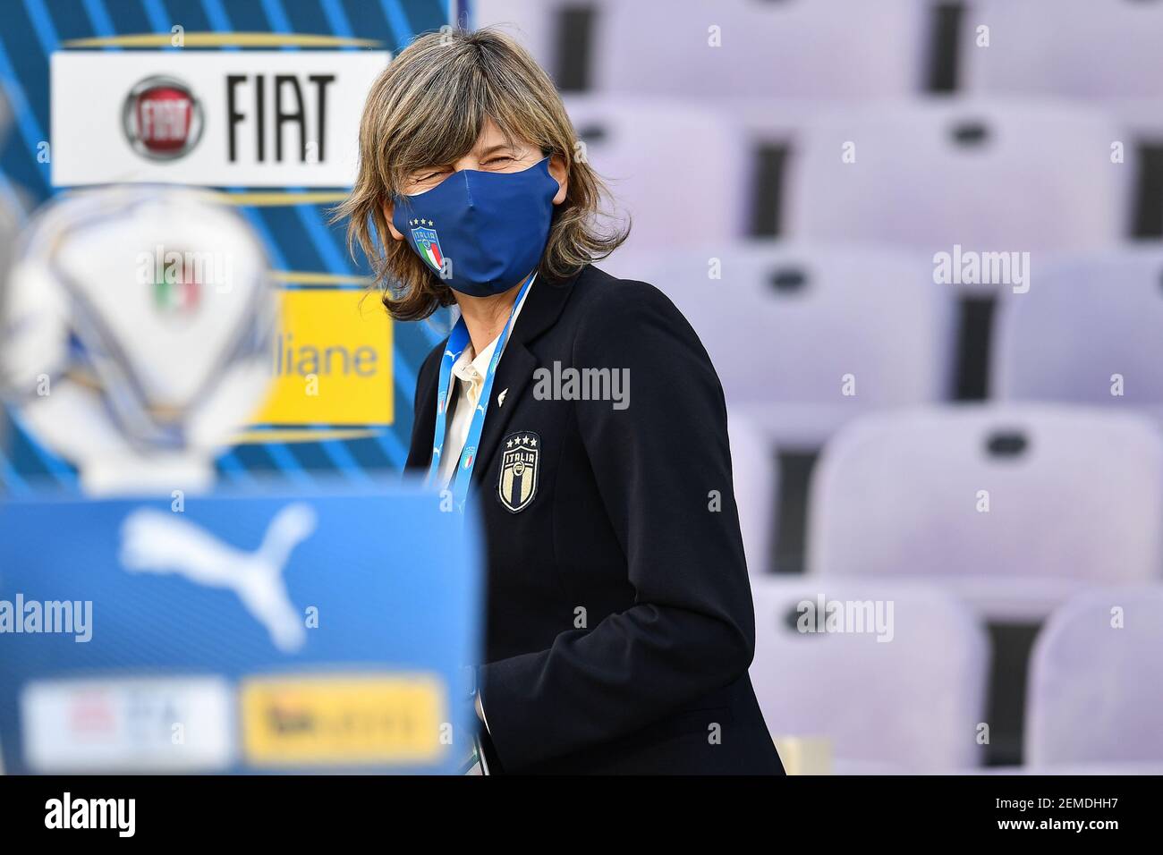 2/24/2021 - Milena Bertolini (Chefcoach Italien) während der UEFA Women's EURO 2022 Qualifikation - Italien gegen Israel, UEFA European Football Championship in Florenz, Italien, Februar 24 2021 (Foto: IPA/Sipa USA) Stockfoto