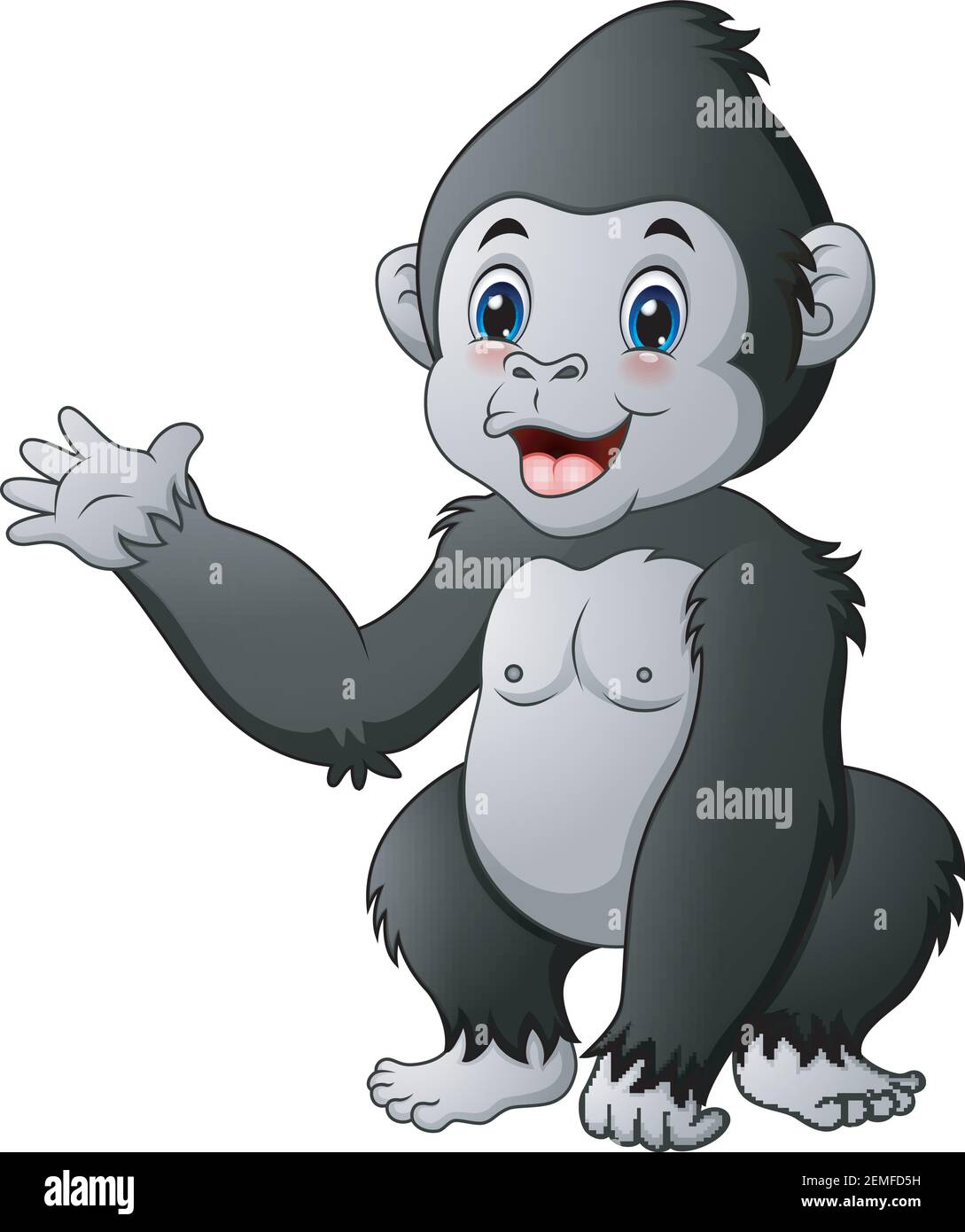Vektor-Illustration von Cute Baby Gorilla Stock Vektor