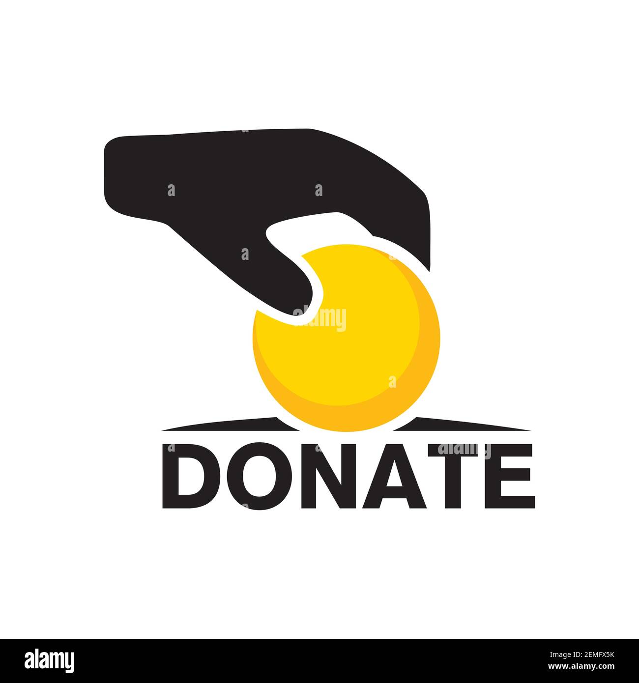Vektor-Logo von Geld spenden, Blutspende Stock Vektor