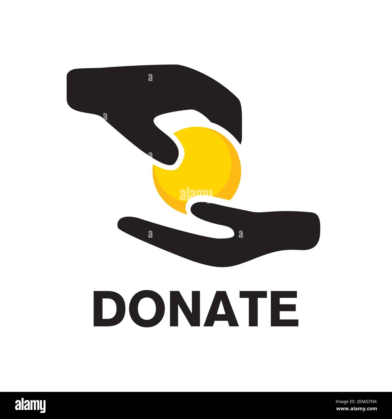 Vektor-Logo von Geld spenden, Blutspende Stock Vektor