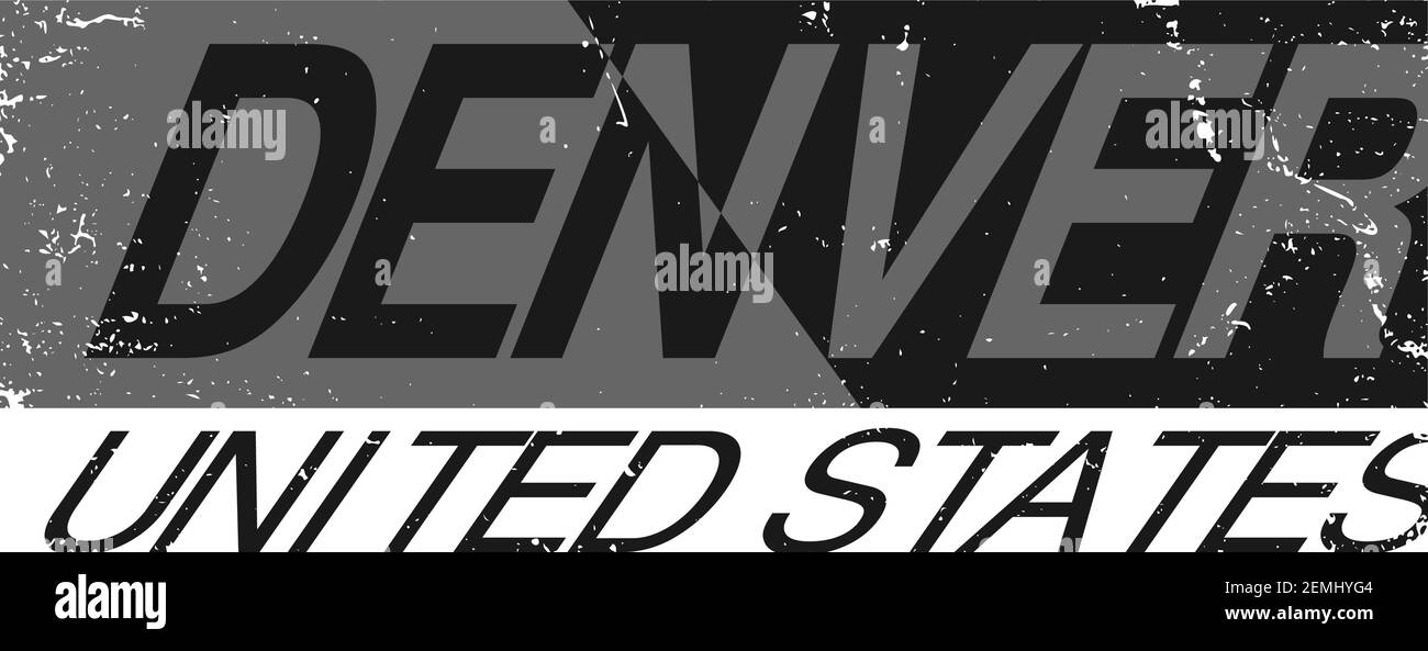 Denver City Typografie vektor design. Grußansagen für T-Shirts, Poster, Karten und mehr Stock Vektor