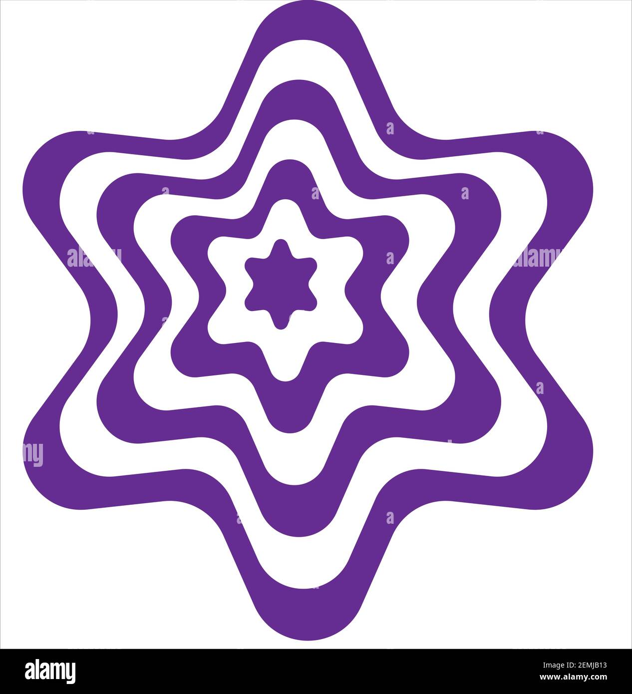 Opt Art weavy Stern Fisch abstrakt Hintergrund Vektor-Element für Online- und Internetnutzung Stock Vektor