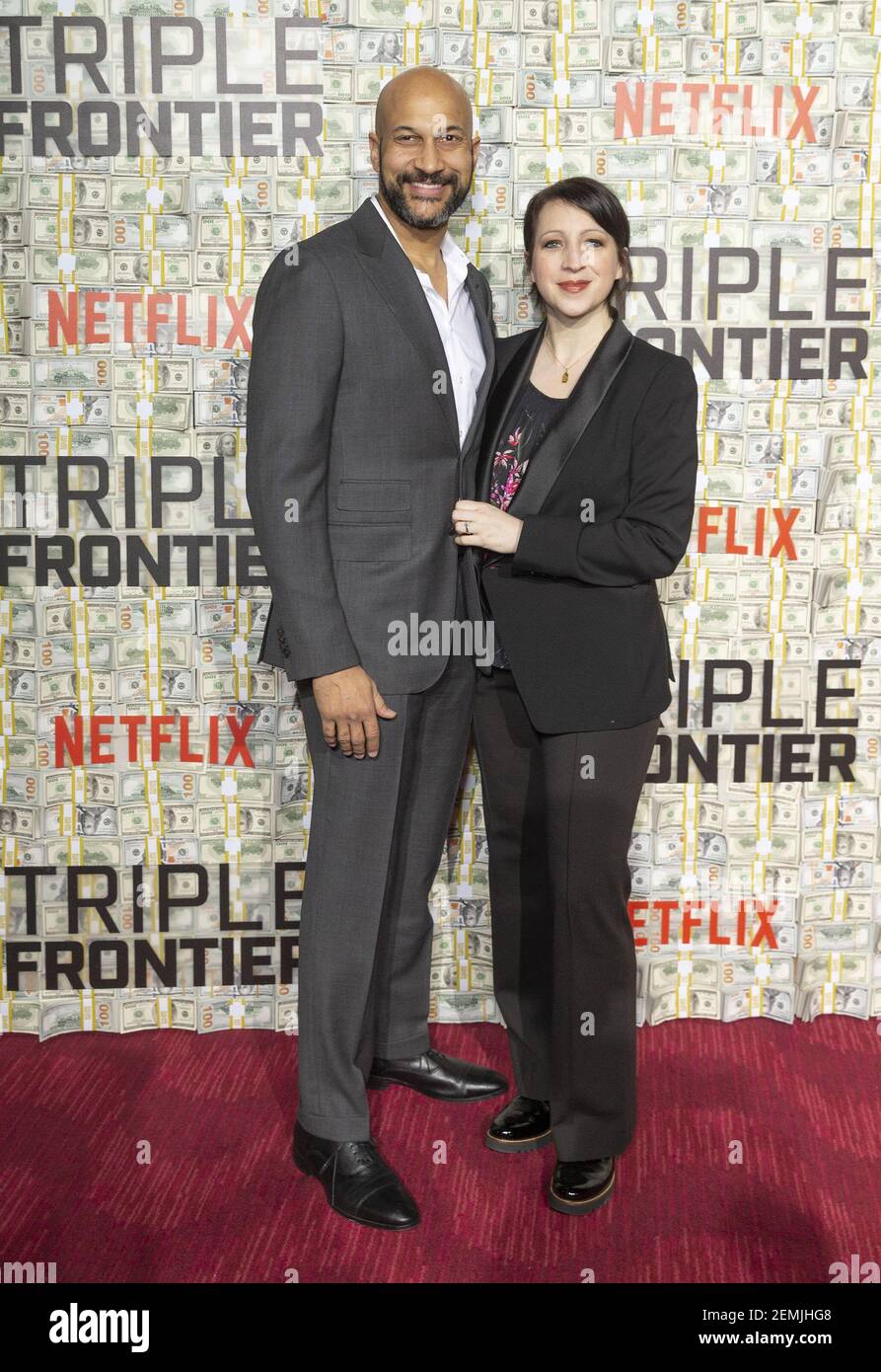 Keegan-Michael Key, Elisa Key bei der Netflix Triple Frontier Weltpremiere  im Jazz im Lincoln Center (Foto: Lev Radin / Pacific Press/Sipa USA  Stockfotografie - Alamy