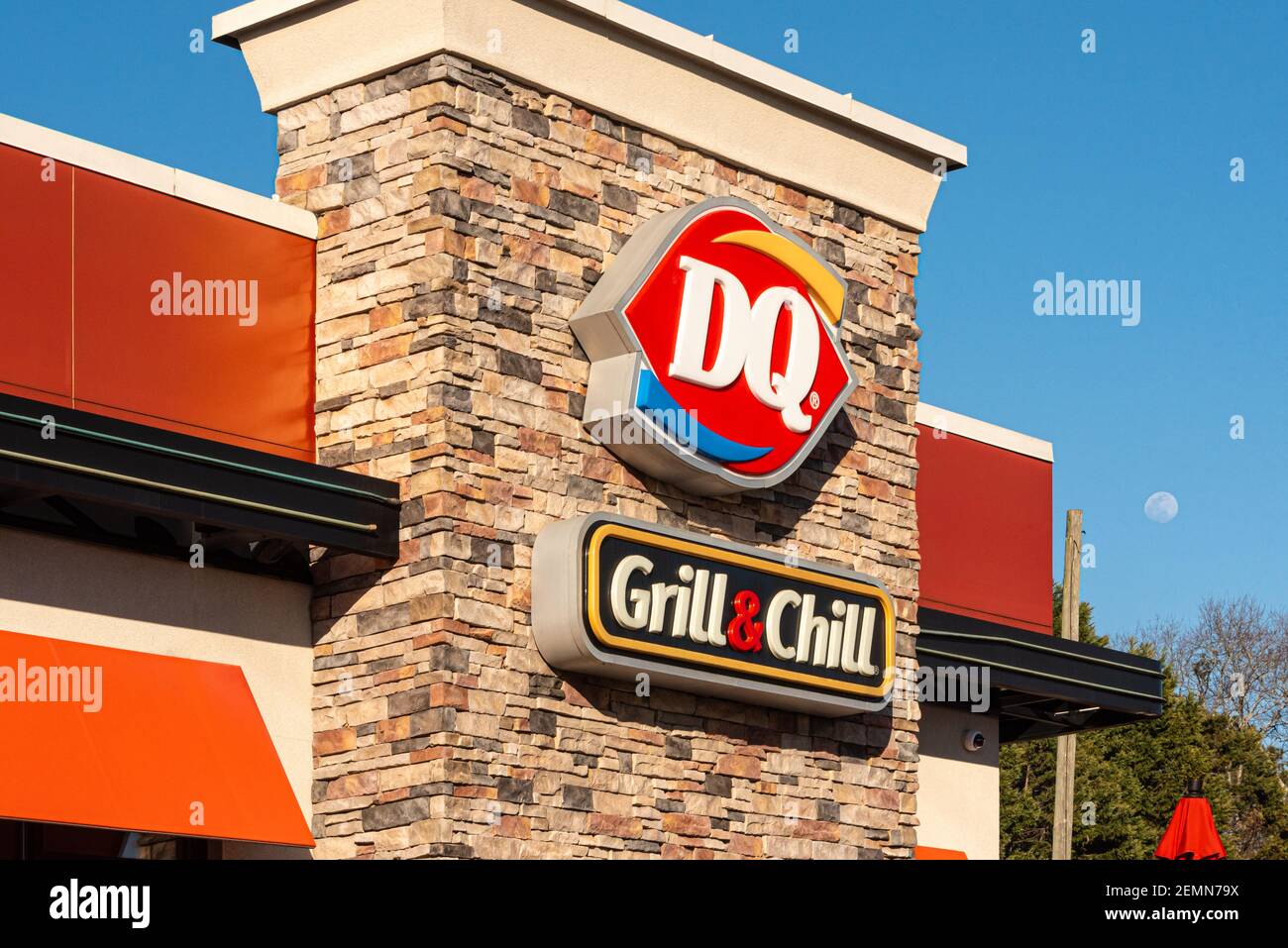 DQ Grill & Chill Fast Food Restaurant und Eisdiele in Loganville, Georgia. (USA) Stockfoto