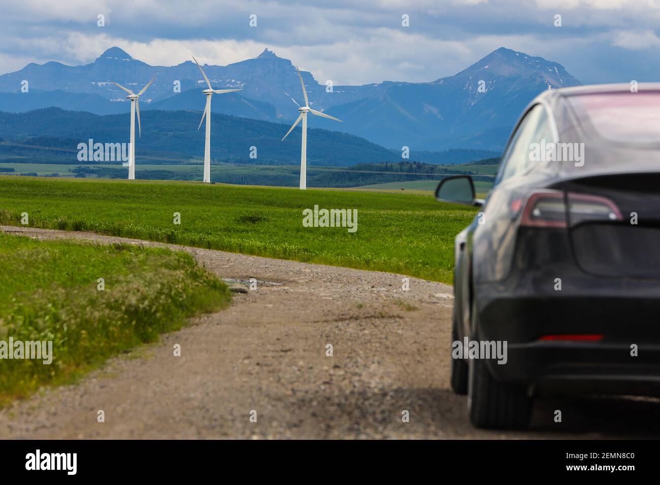 Windkraftanlagen Stockfoto