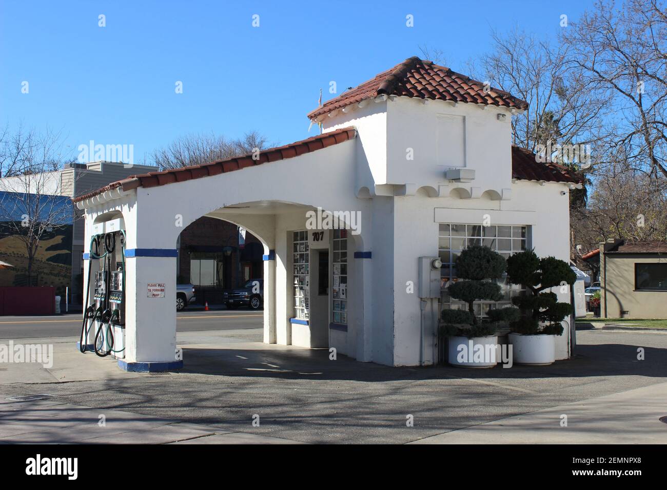 Pleasanton Gasoline, Pleasanton, Kalifornien Stockfoto