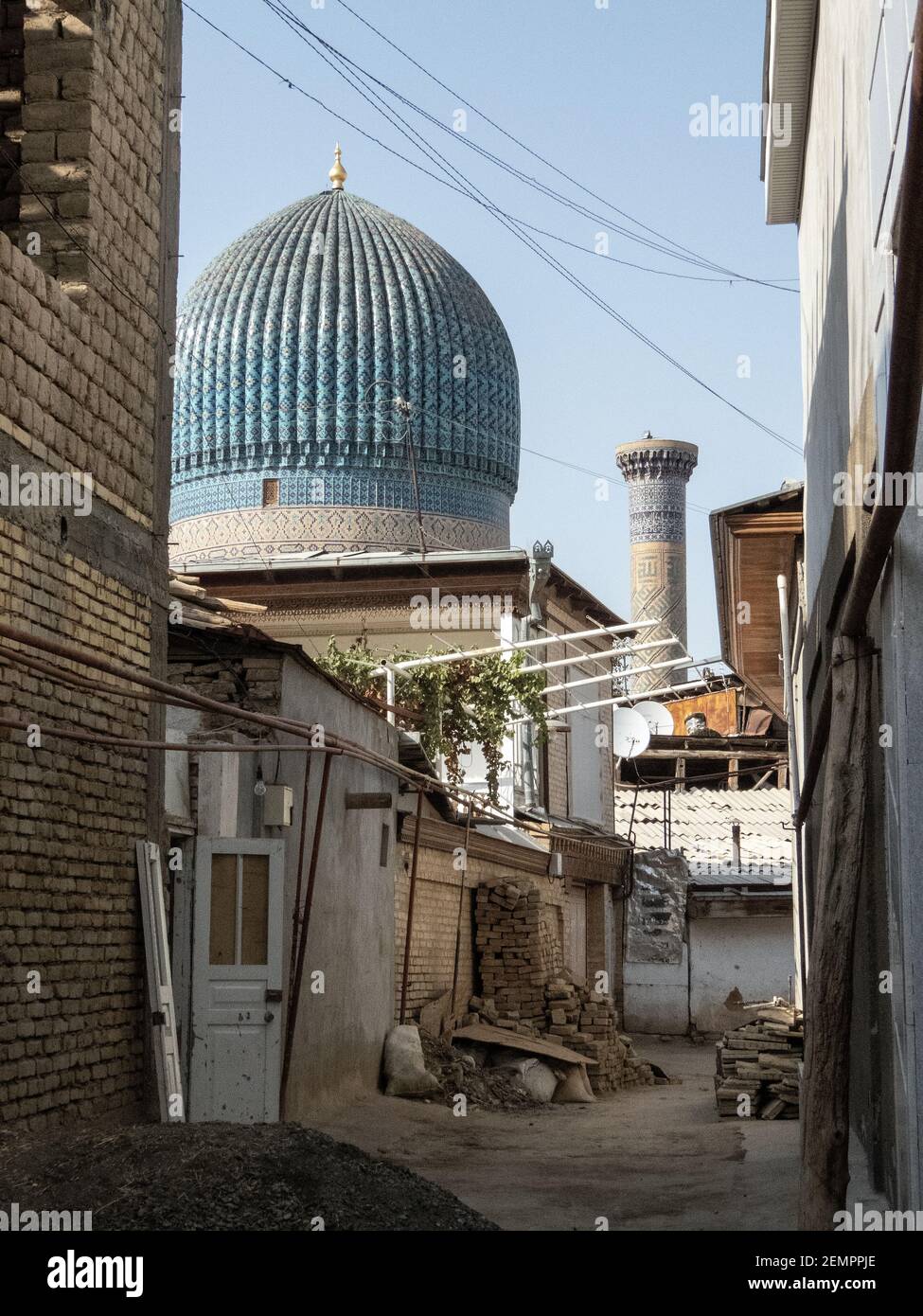 Usbekistan, Samarkanda, aufgeführt als Weltkulturerbe der UNESCO, Gur Emir Moschee Stockfoto