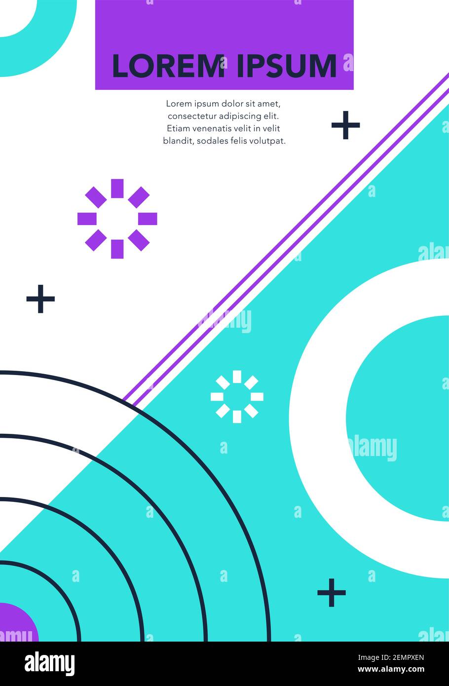 Memphis Design grafische Kulisse für Post Social Media Stock Vektor