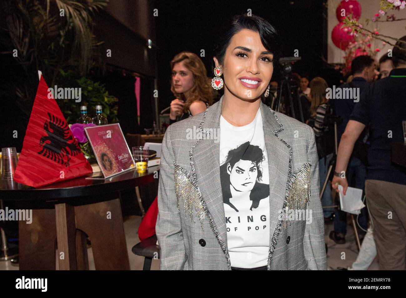 Jonida Maliqi während des Eurovision in Concert Treffens vor Der Eurovision Song Contest 2019 in Israel (Foto von DPPA/Sipa USA) Stockfoto
