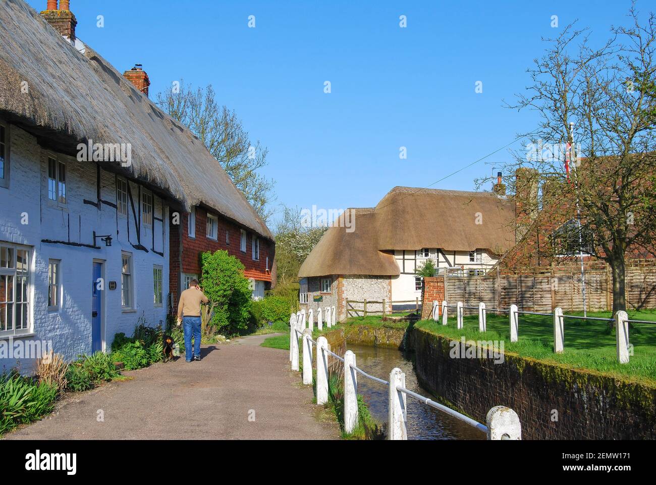 High Street, East Meon, Hampshire, England, Vereinigtes Königreich Stockfoto