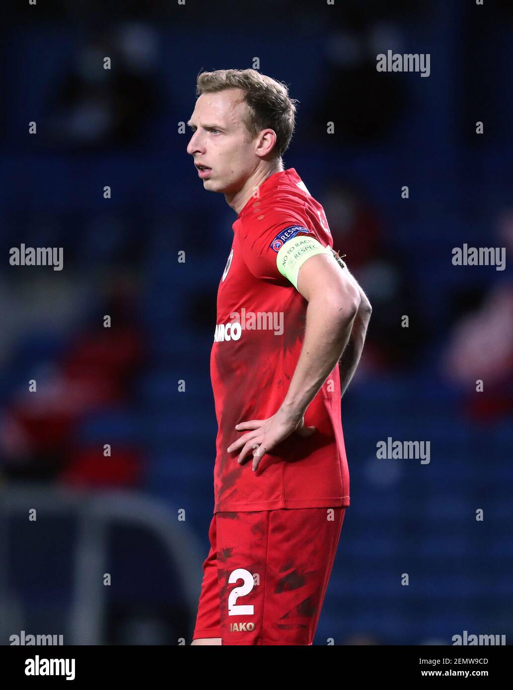 Royal Antwerp's Ritchie de Laet während des UEFA Europa League Spiels im Ibrox Stadium, Glasgow. Bilddatum: Donnerstag, 25. Februar 2021.Editorial Stockfoto