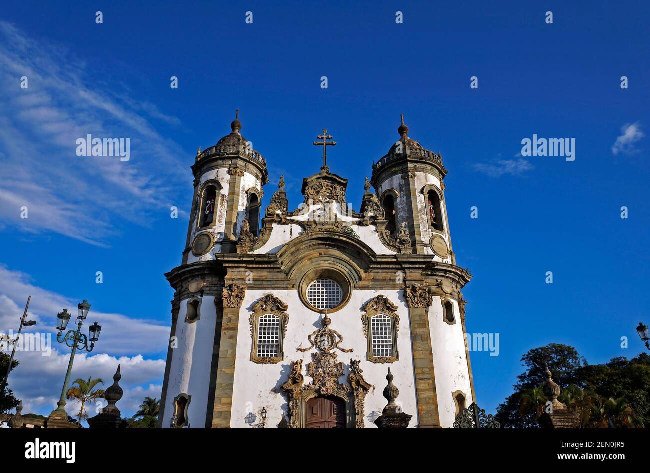 Barockkirche in Sao Joao del Rei, Brasilien Stockfoto