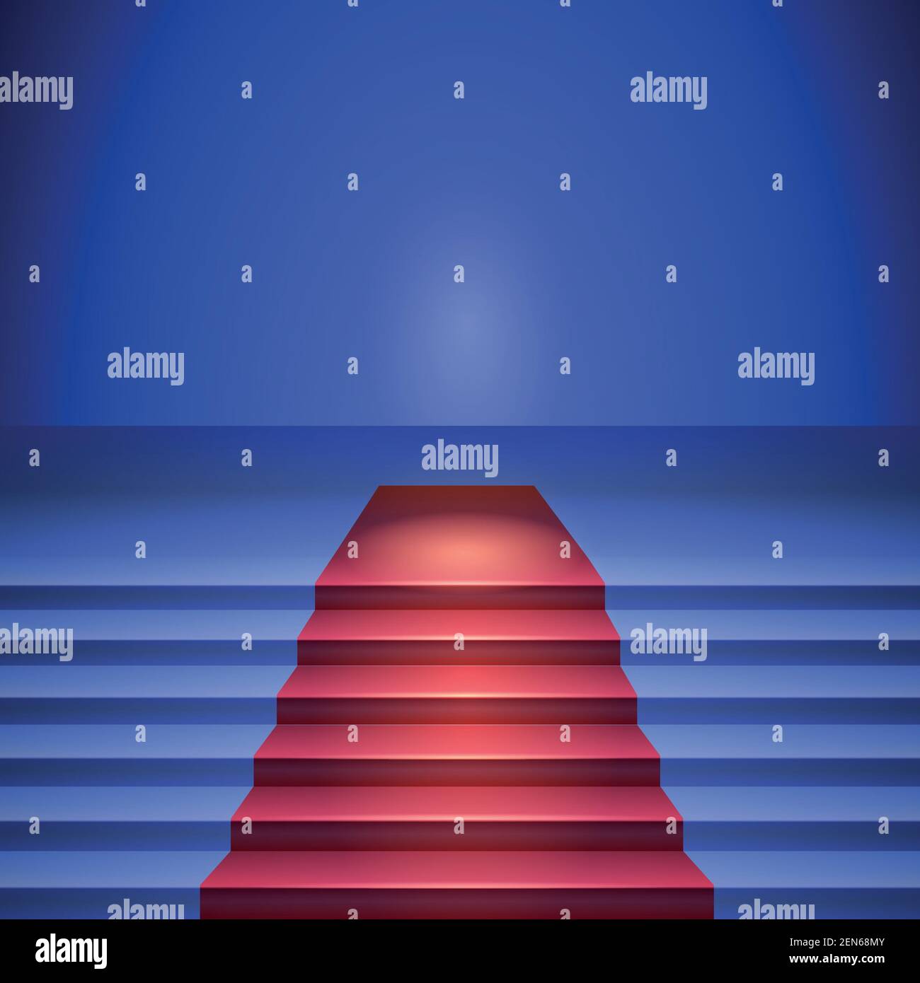Bühne mit rotem Teppich, Bühne für Aufführungen Stock Vektor