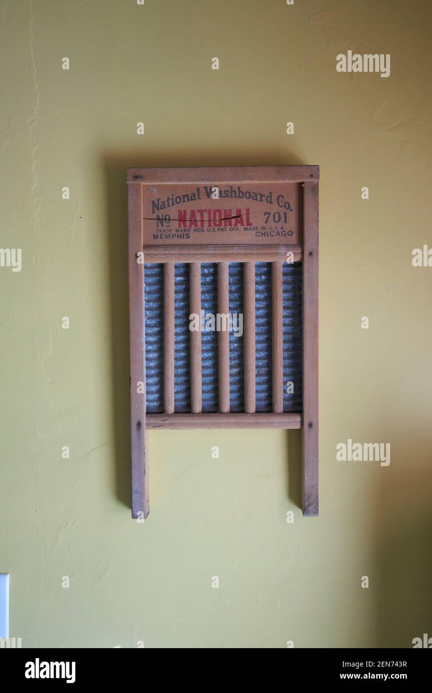 Antik National Washboard Company Waschbrett. Stockfoto