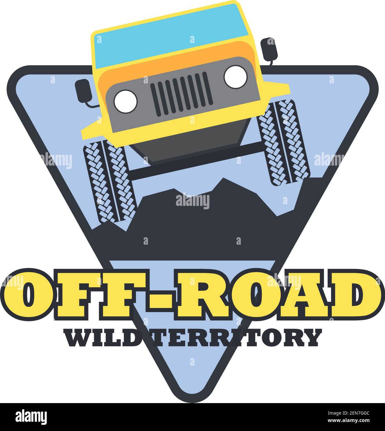 Off-Road 4x4 suv Auto Logo Embleme und Insignien. vektor-Abbildung Stock Vektor
