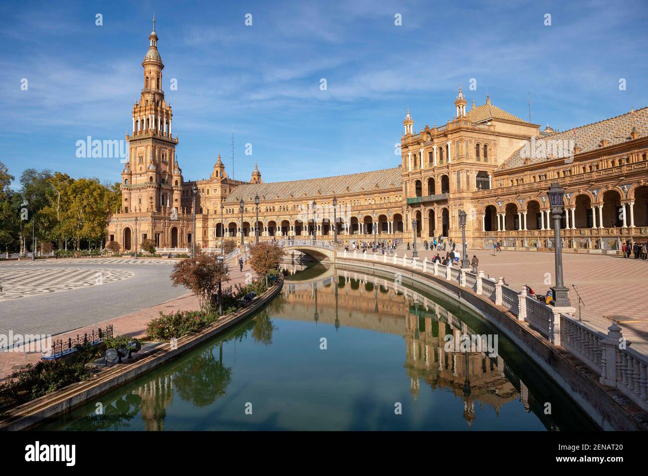 Sevilla. Spanien. 12,11.2016. Plaza España in der Stadt Sevilla. Stockfoto