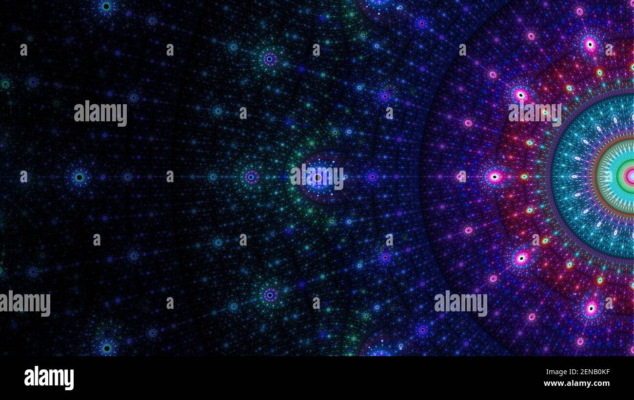 Abstraktes fraktales Art-Hintergrundmuster. Schöne fraktale Illustration für kreatives Grafikdesign Stockfoto