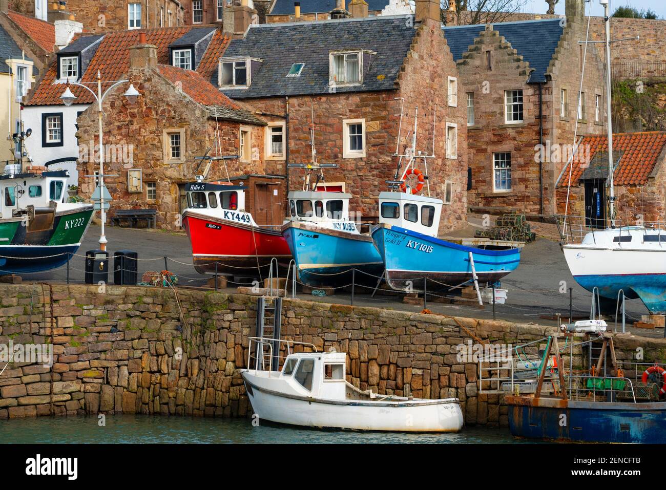 Historisches Dorf und Hafen von Crail in East Neuk of Fife, Schottland Großbritannien Stockfoto