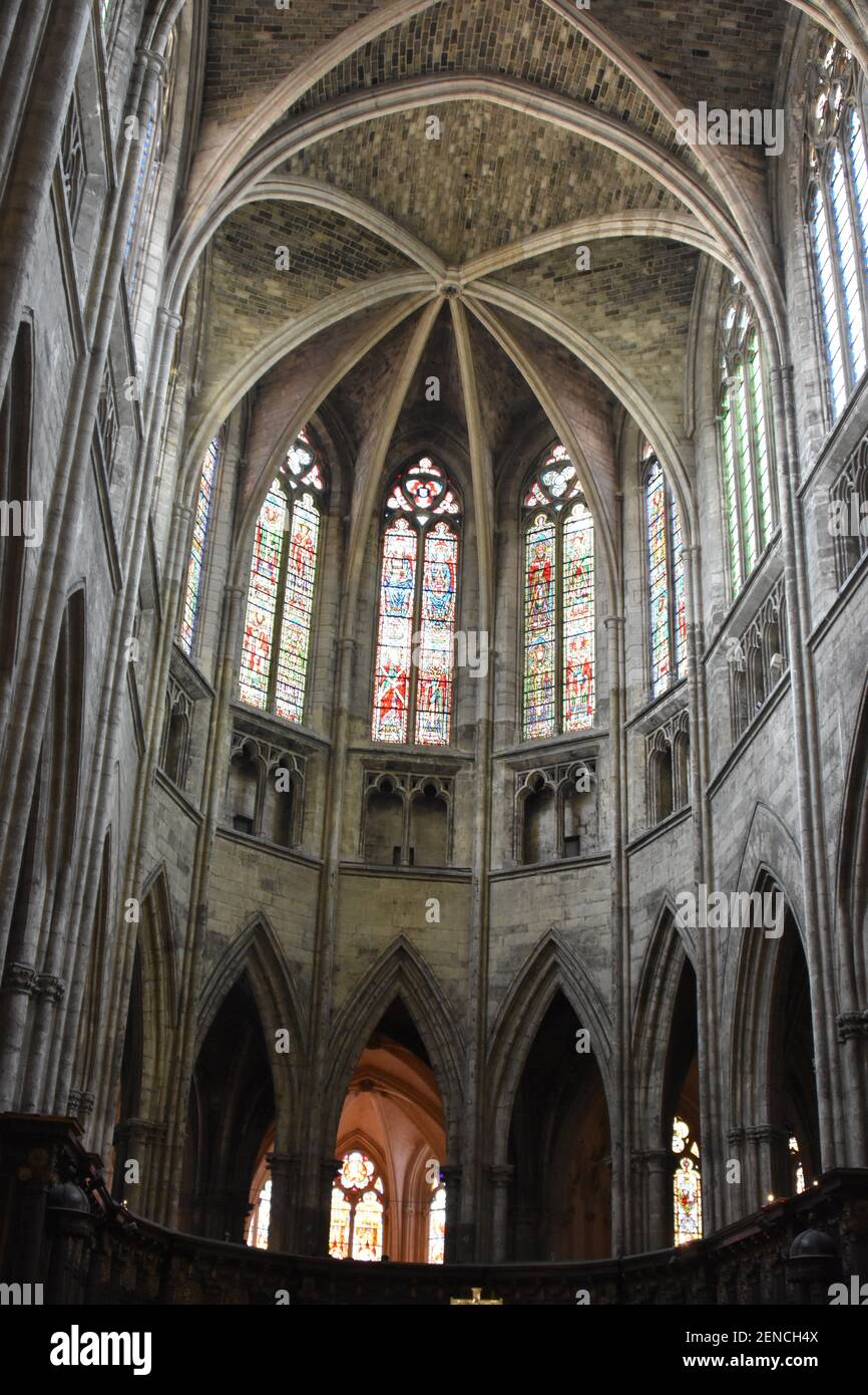Primatial Kathedrale St. Andreas von Bordeaux Stockfoto