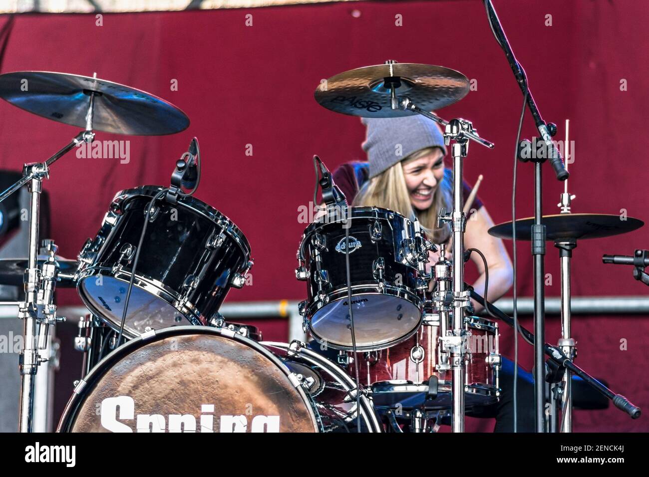 Lublin, Polen - 3. Mai 2015: Live-Konzert der Band Wasted bei Medyalia 2015 (Uniwersytet Przyrodniczy, WSPA, WSSP) in Lublin Stockfoto