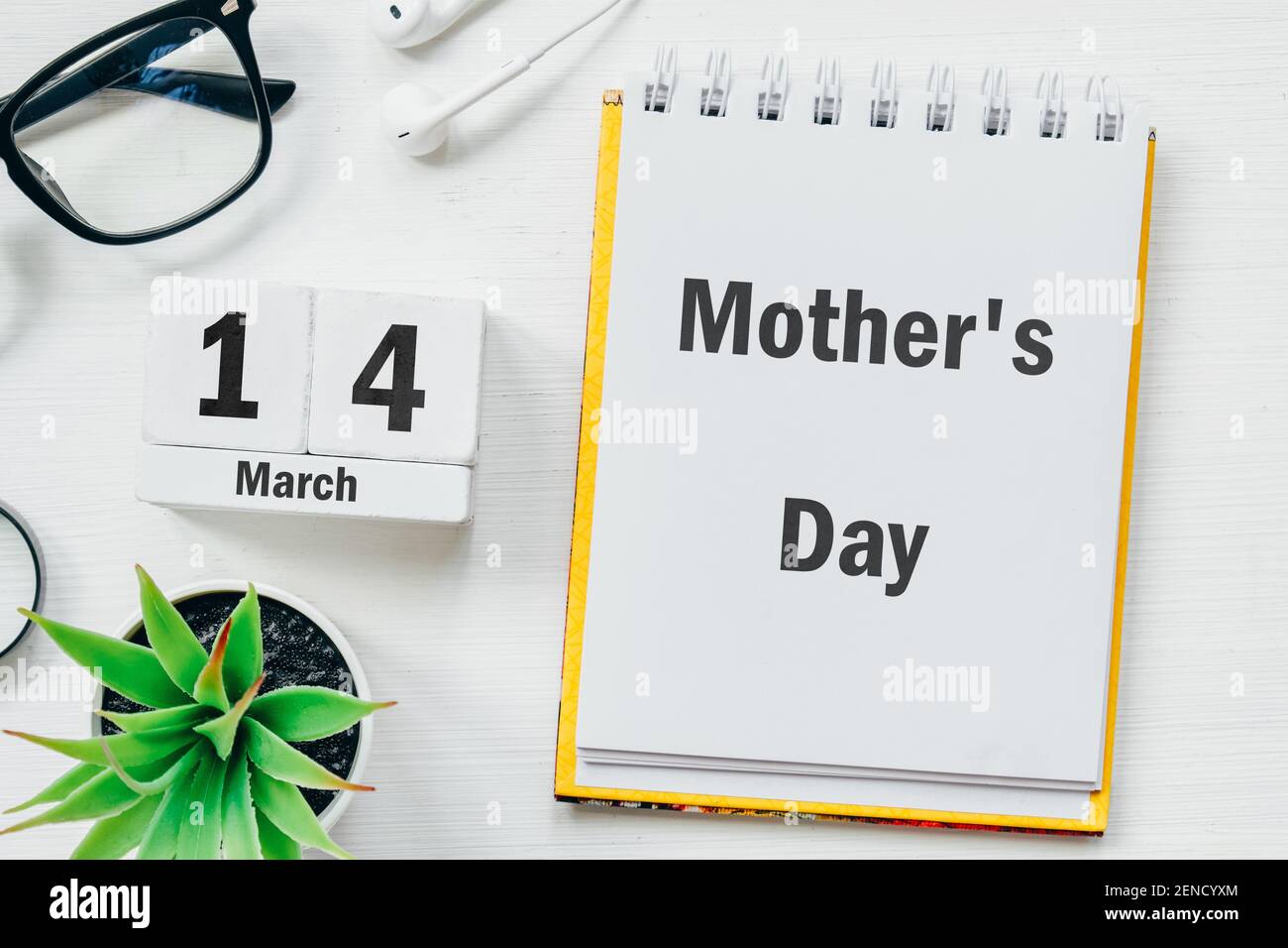Muttertag des Frühlings Monat Kalender märz. Stockfoto
