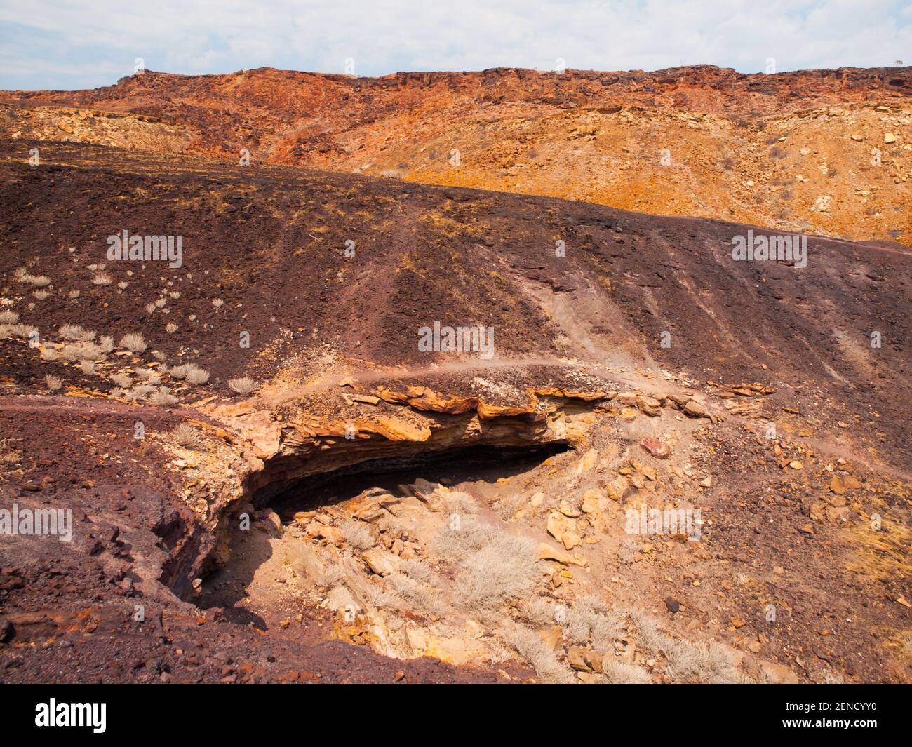 Landschaft um Burnt Mountain im namibischen Damaraland Stockfoto