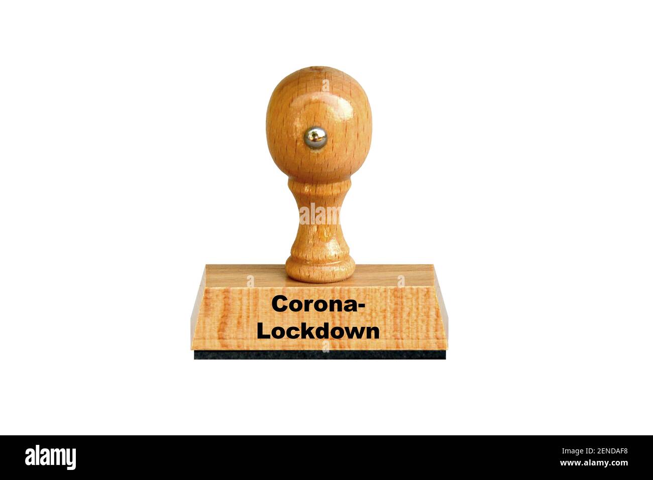 Stempel, Holzstempel, Aufschrift, Cornona-Lockdown, Seuche, Ansteckung, Ausgangssperre, Pandemie, Rise, Virus, Stockfoto