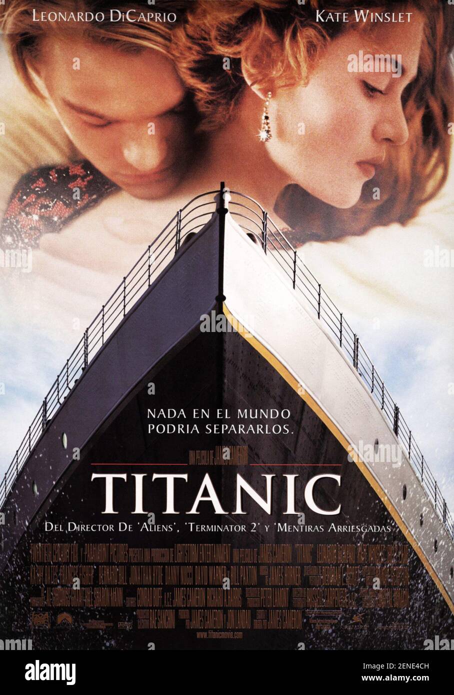 Titanic Jahr : 1997 USA Regie : James Cameron Leonardo DiCaprio, Kate Winslet Spanisches Poster Stockfoto