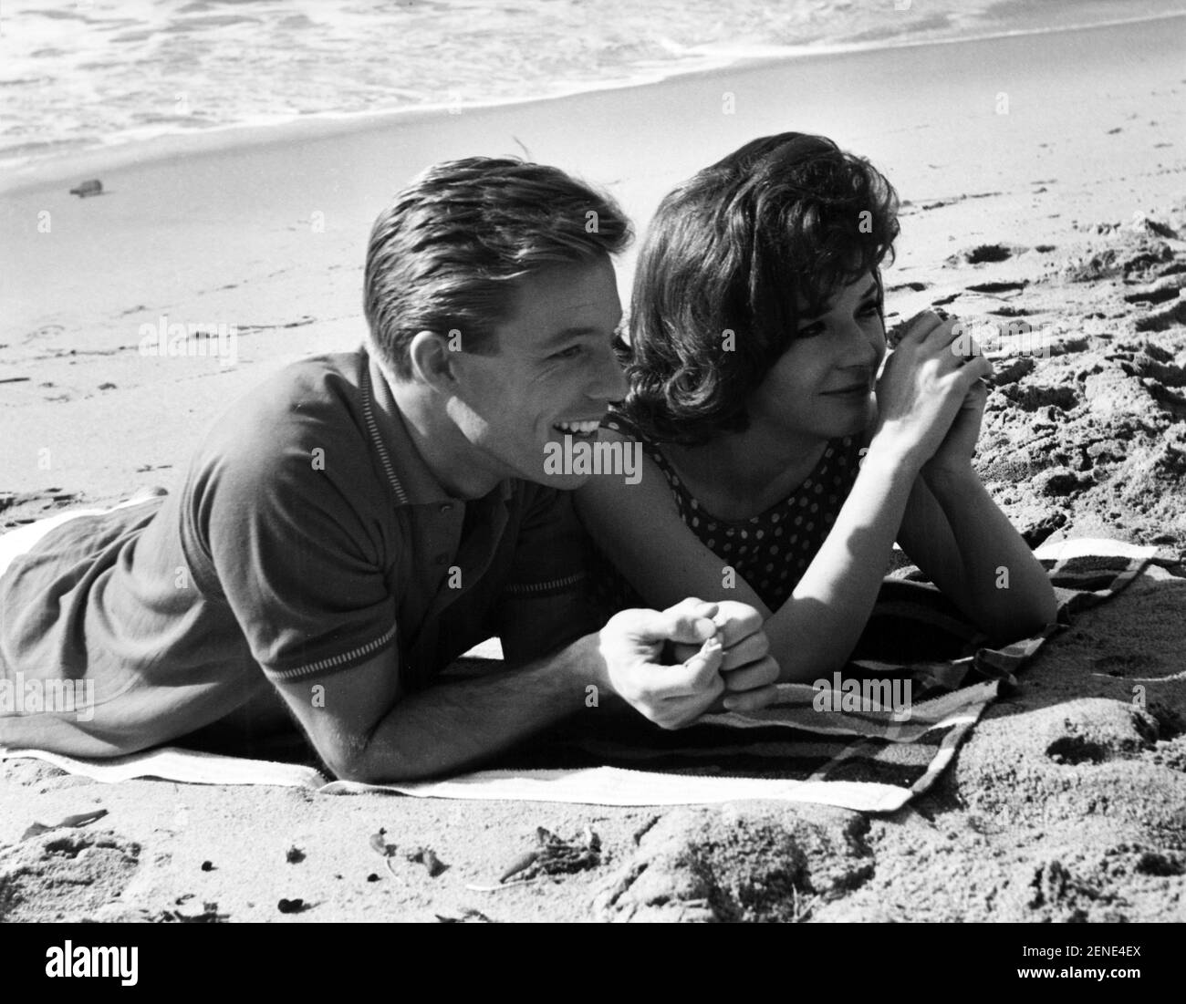 Richard Chamberlain, Polly Bergen Sie spielten zusammen in der TV-Serie Dr. Kildare, Episode The Dark Side of the Mirror (1963) Stockfoto
