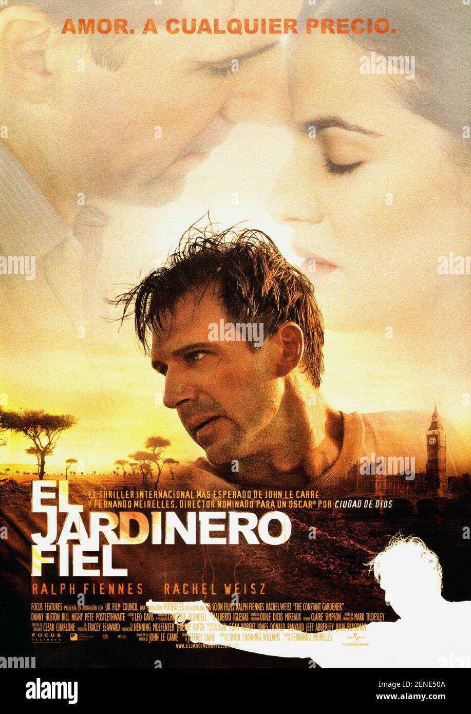 The Constant Gardener Year : 2005 UK Director : Fernando Meirelles Ralph Fiennes Spanisches Plakat Stockfoto