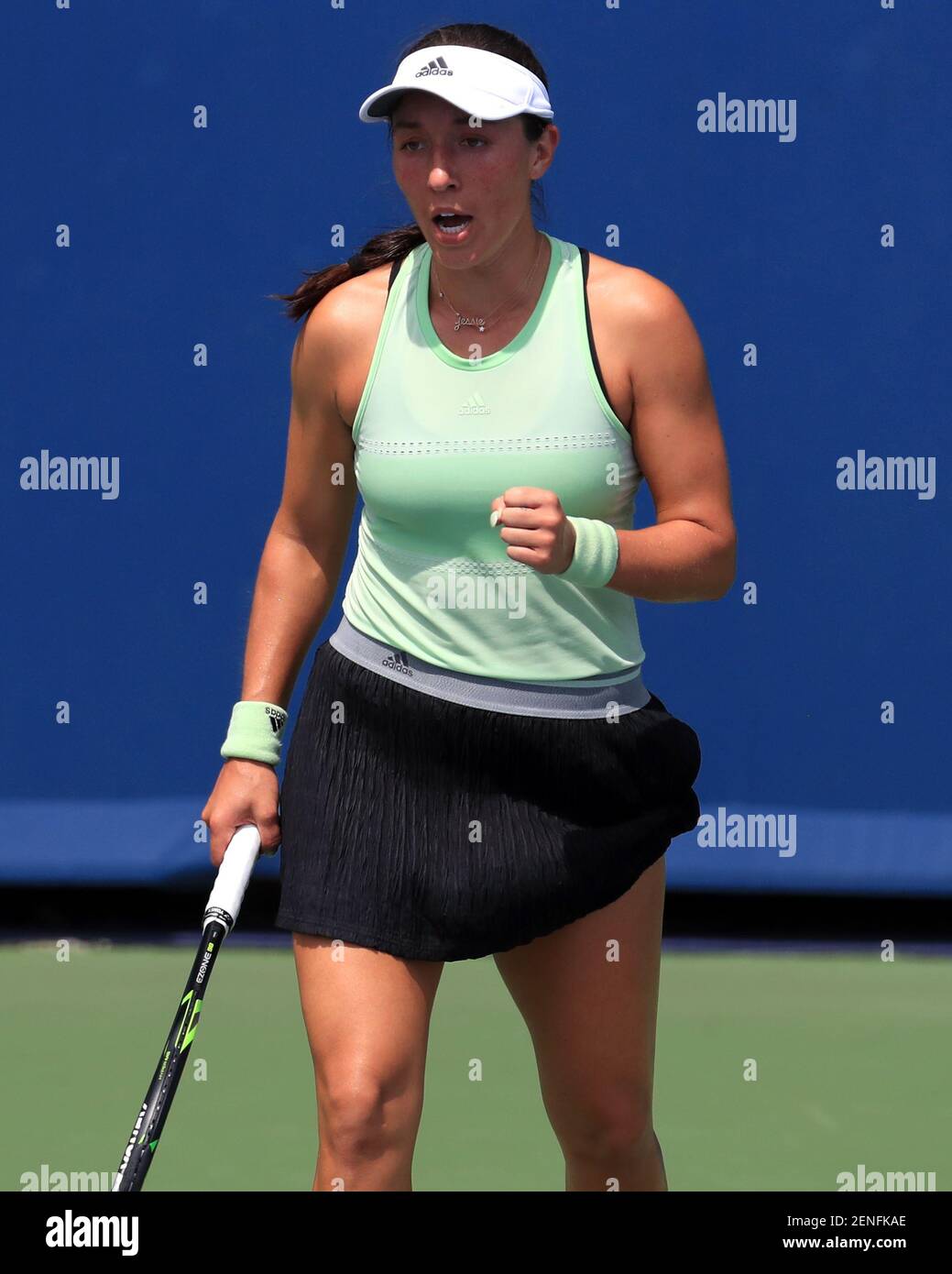 11 August 2019 Mason Oh Usa Jessica Pegula Usa Reagiert Wahrend Des Western Und Southern Open Tennisturniers Im Lindner Family Tennis Center Gegen Zarina Diyas Kaz Pflichtkredit Aaron Doster Usa Today Sports Sipa Usa