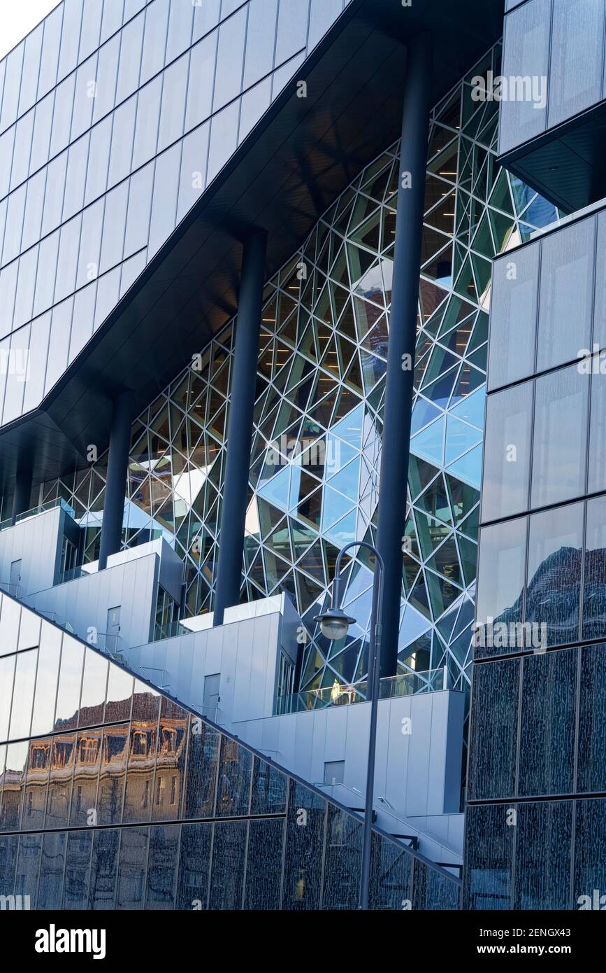 Neubau Axel-Springer Verlagshaus, Architekt Rem Koolhaas, Büro „Office for Metropolitan Architecture“ (Oma) , Außenaufnahme , Berlin Stockfoto