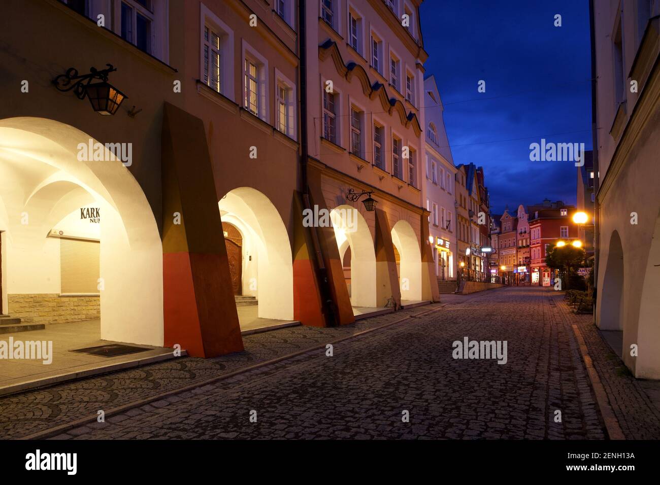 Polen, jelenia Gora, Altstadt, woiwodschaft Niederschlesien. Stockfoto