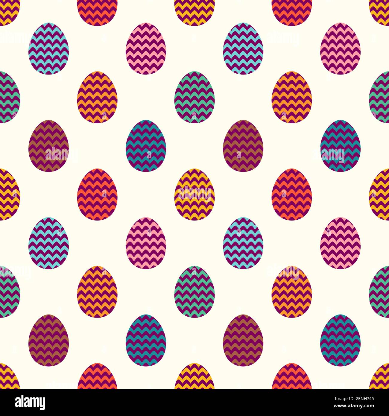 Ostereier nahtlose Muster. Stock Illustration. Knick Knack, Vektor, Tiermuschel, April, Kunst Stock Vektor