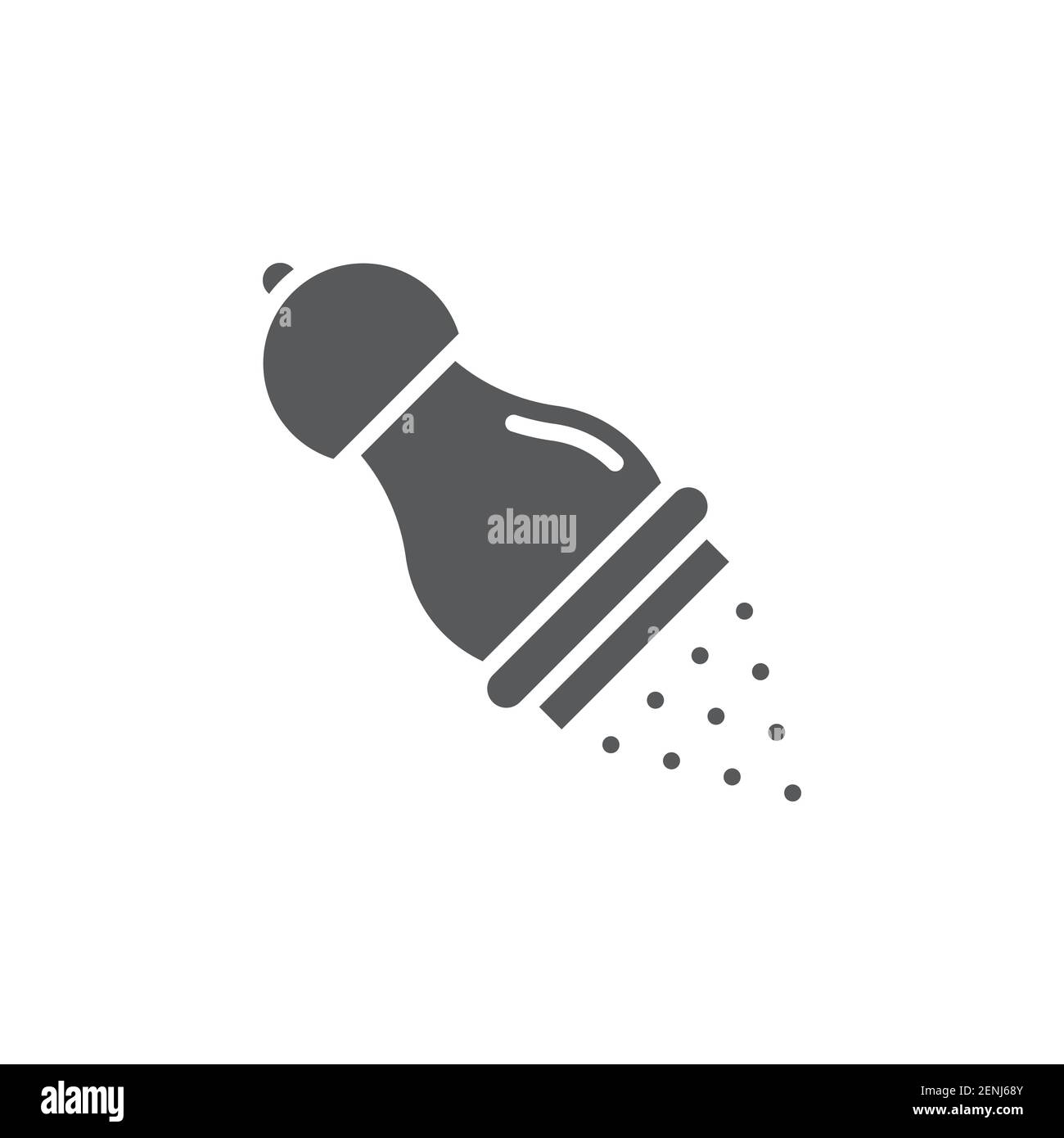 Pepper Shaker Symbol, Farbe, Linie, Kontur Vektor-Zeichen, lineare Stil Piktogramm isoliert auf weiß. Symbol, Logo-Illustration Stock Vektor