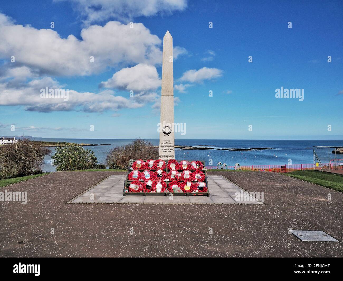 Groomsport Kriegsdenkmal Stockfoto