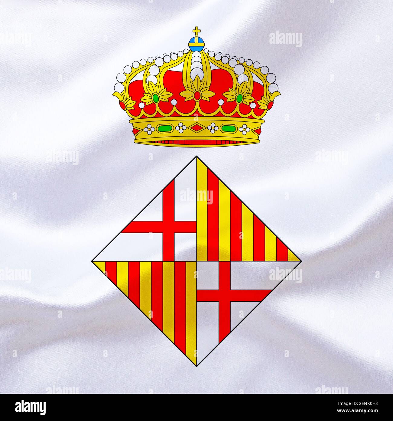 Das Wappen von Barcelona, Spanien, Europa, Stockfoto