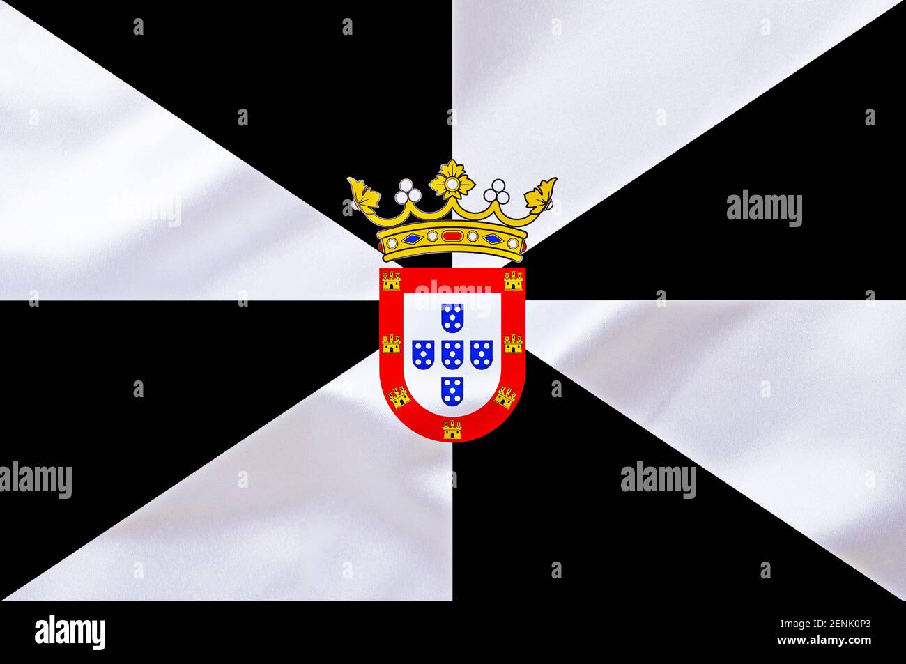 Die Flagge von Ceuta, Spain, Stockfoto