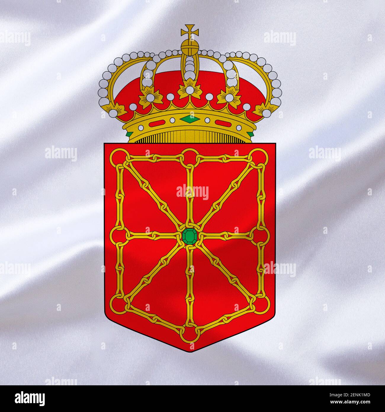 Das Wappen von Navarra in Spanien, Stockfoto