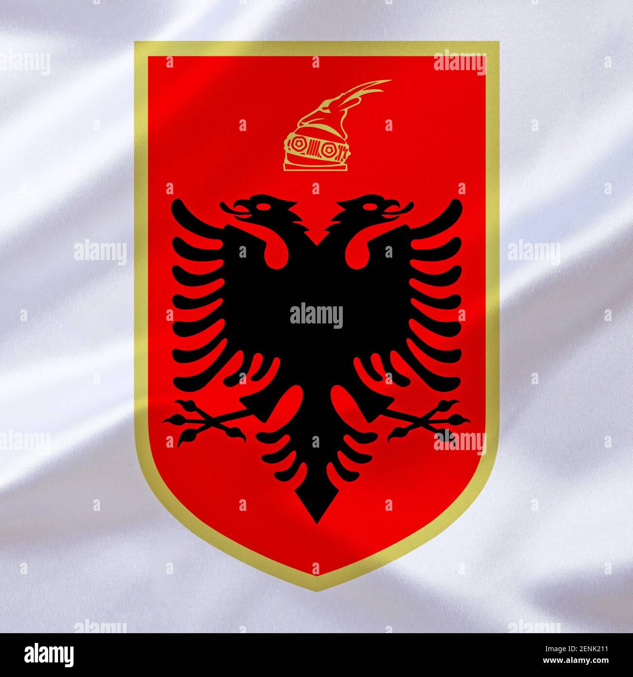 The Wappen of Albanies Stockfoto