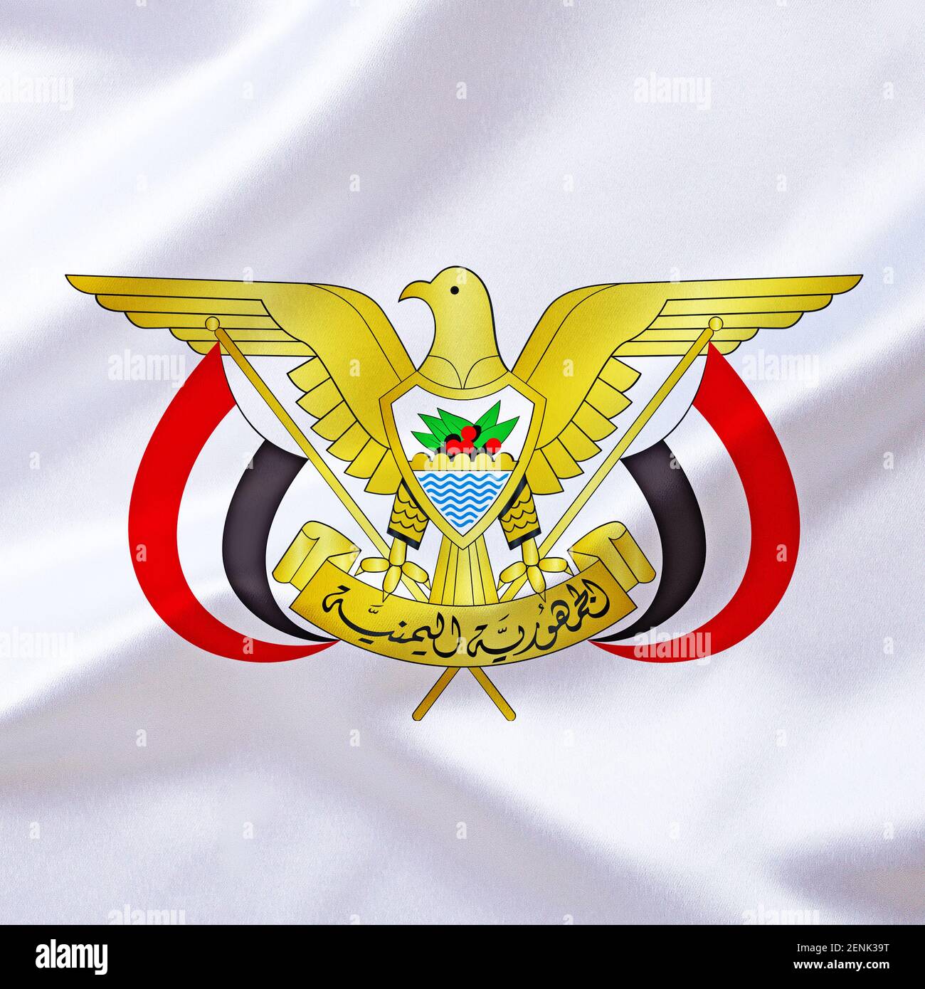 The Wappen of Jemen Stockfoto