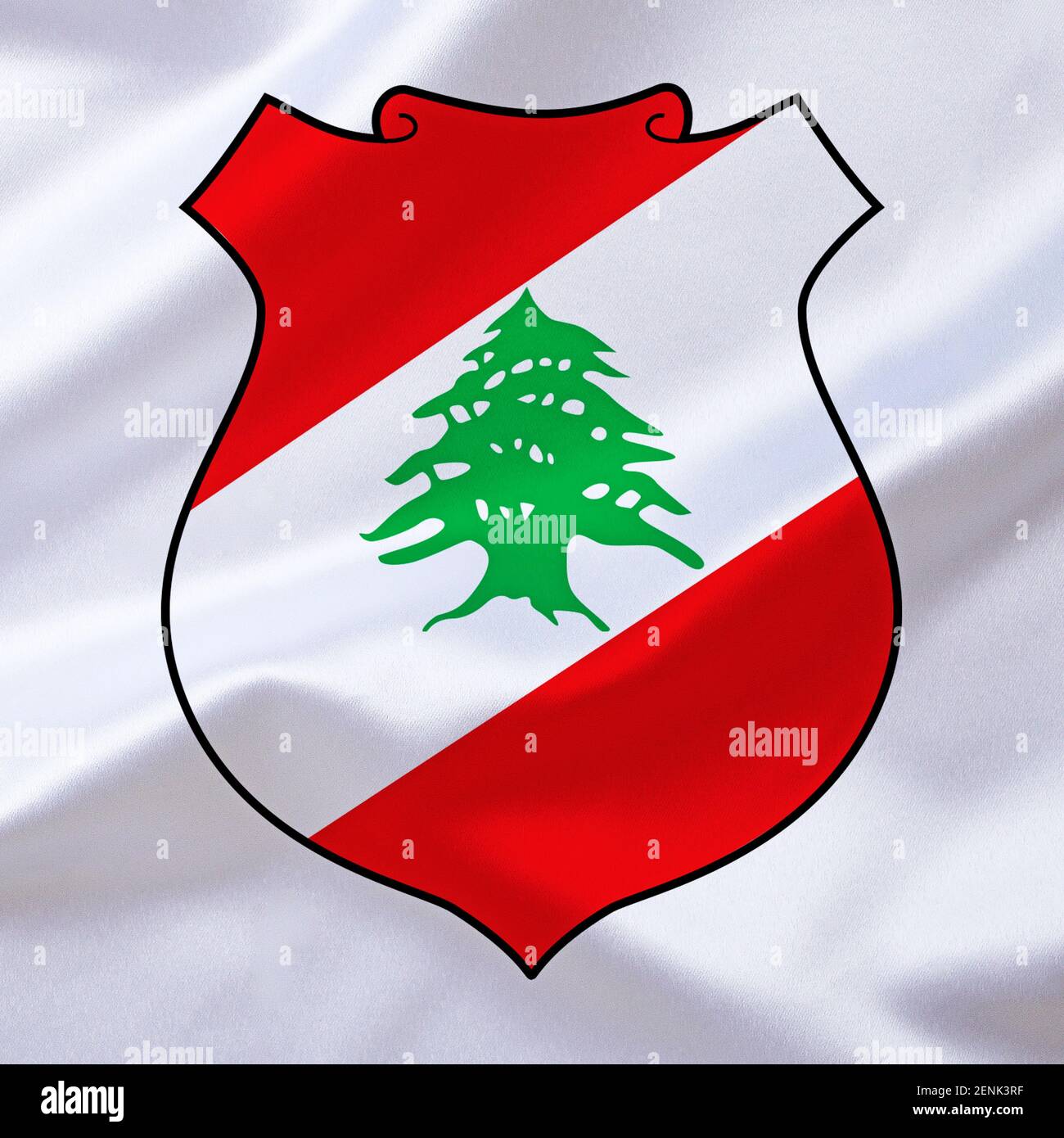 Das Wappen von Libanon Stockfoto
