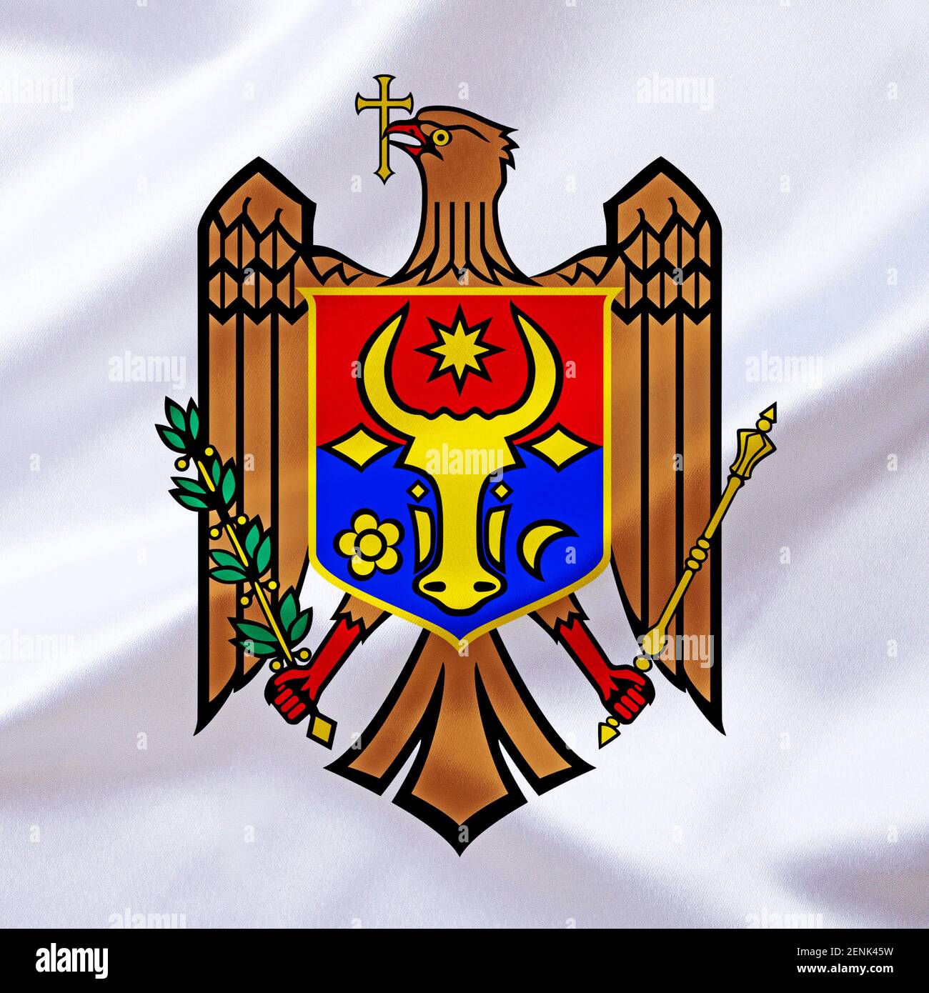 The Wappen of Moldawien Stockfoto