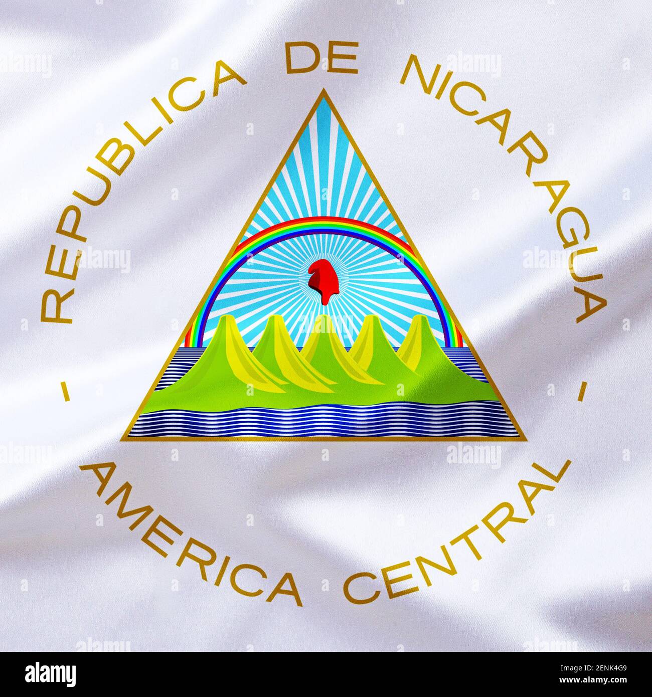 Das Wappen von Nicaragua Stockfoto