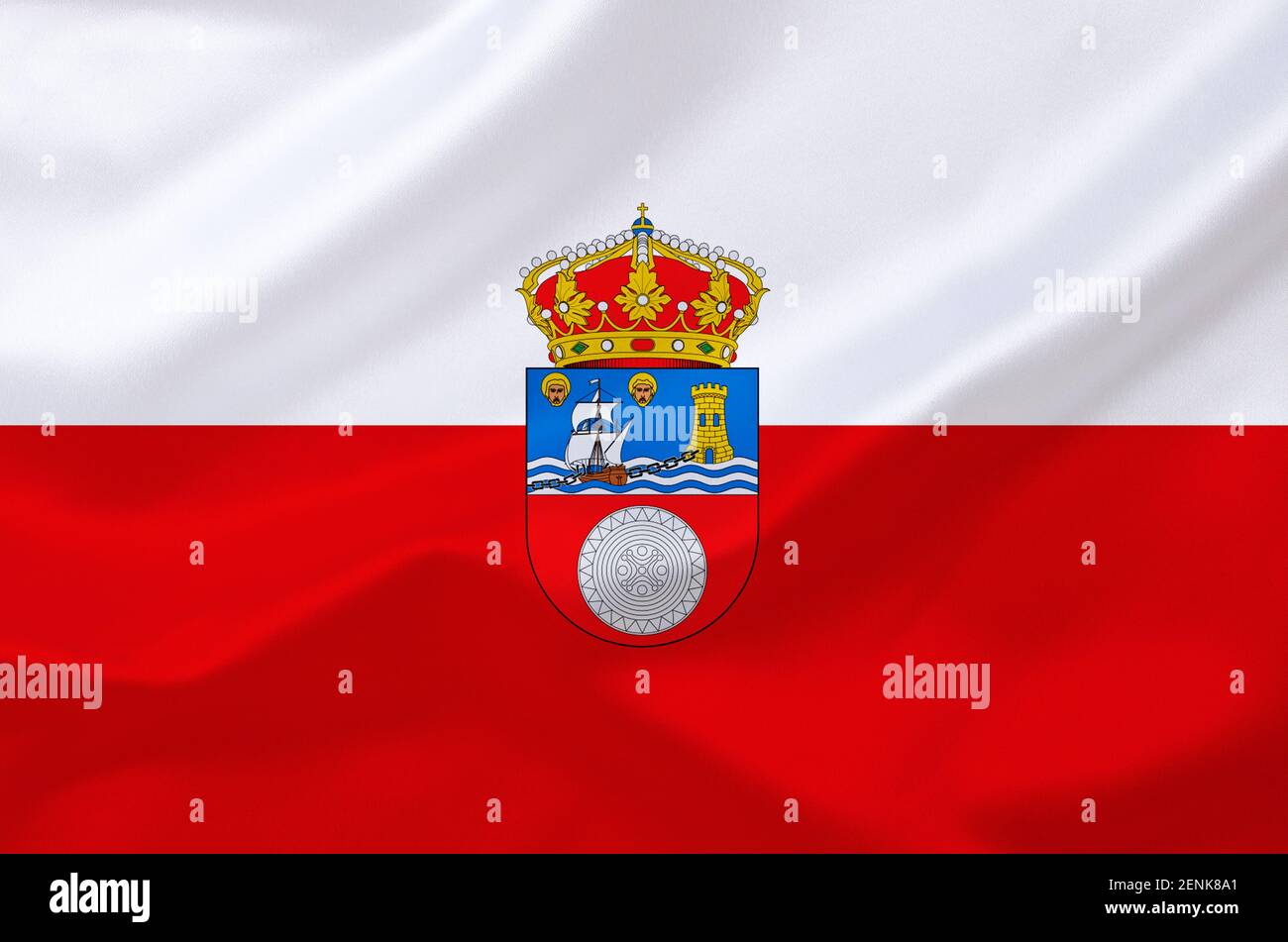 Die Flagge von Kantarien, Spanien, Europa, Stockfoto