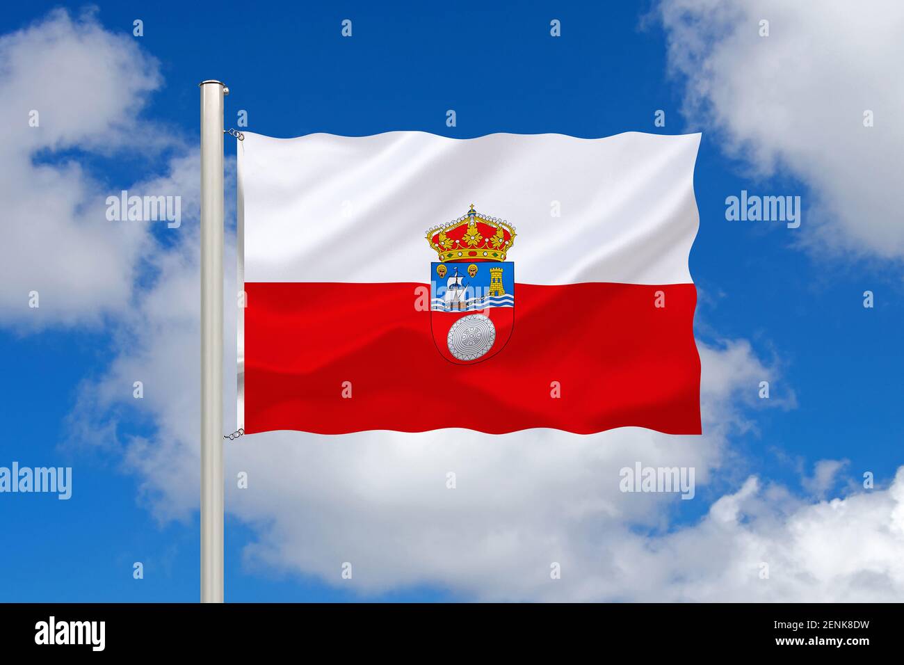 Die Flagge von Kantarien, Spanien, Europa, Stockfoto