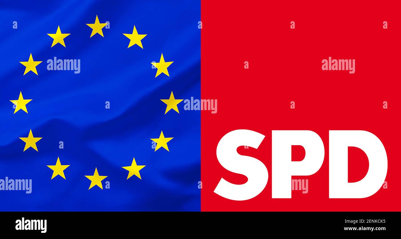 Europawahl, Eurostern, Eu, Partei, Parteien, Wahl, Wähler, Logo, SPD Stockfoto