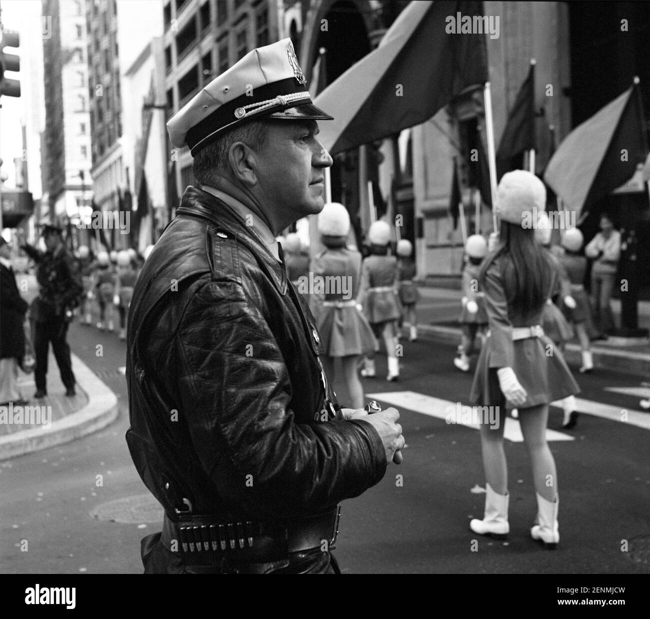 Straßenparade, Polizist, Philadelphia PA., USA, 1977 Stockfoto