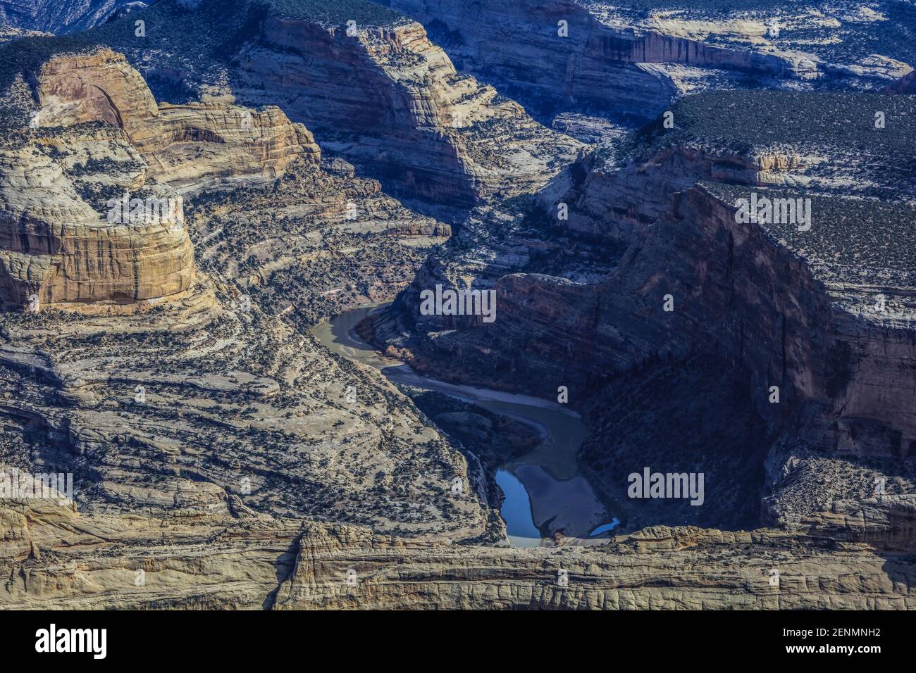 Dinosaur National Monument feiert Flüsse, Schluchten und Fossilien. Stockfoto