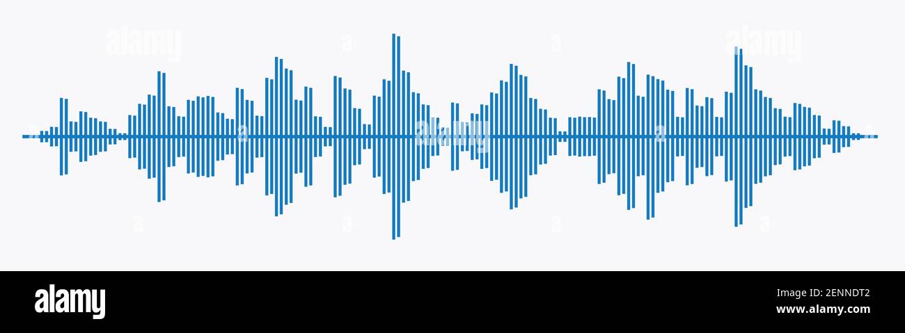 Wellen des Equalizers auf Hintergrund isoliert. EQ-Vektor Stock Vektor